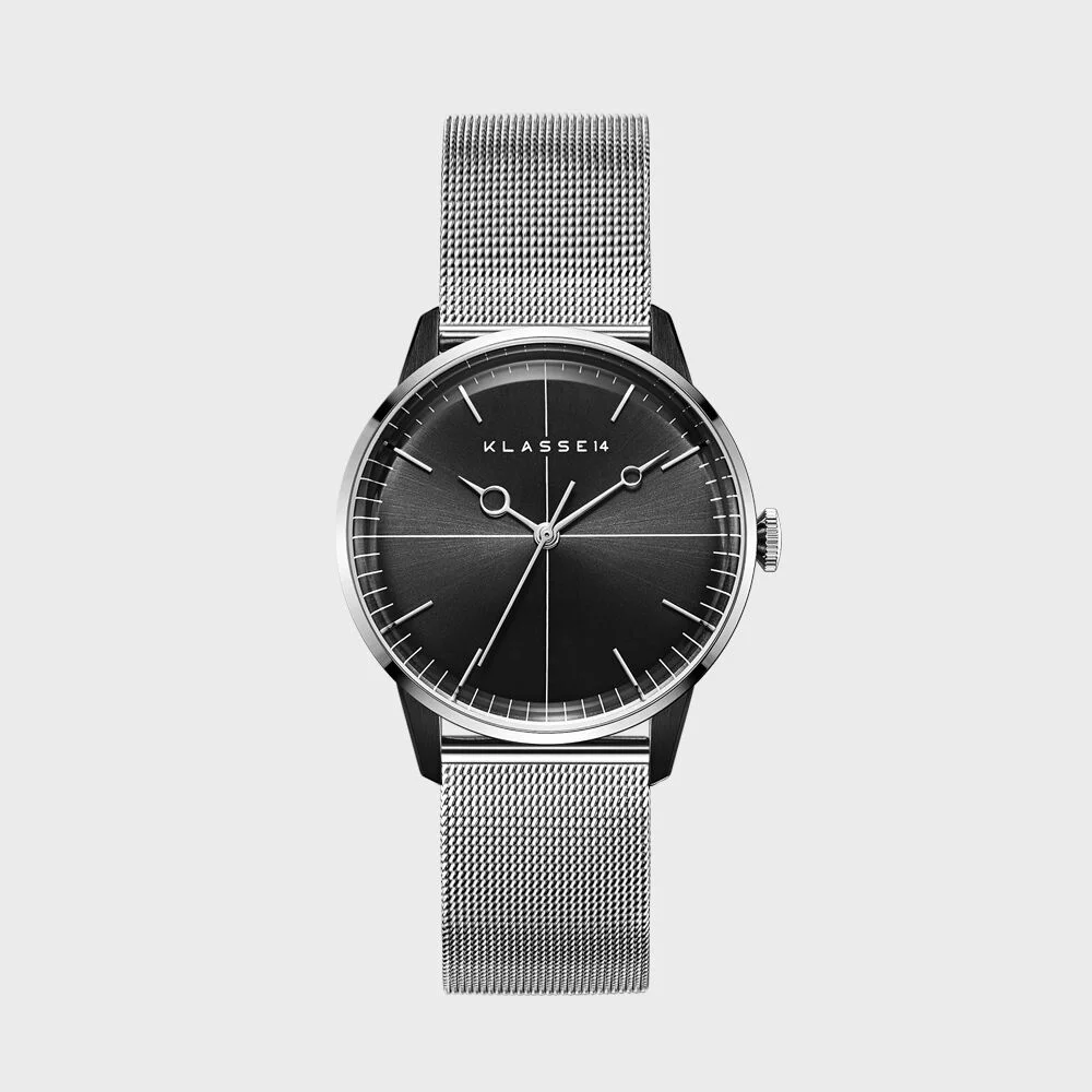 DISCO VOLANTE SILVER BLACK MESH 40mm - WDI19SB001M
