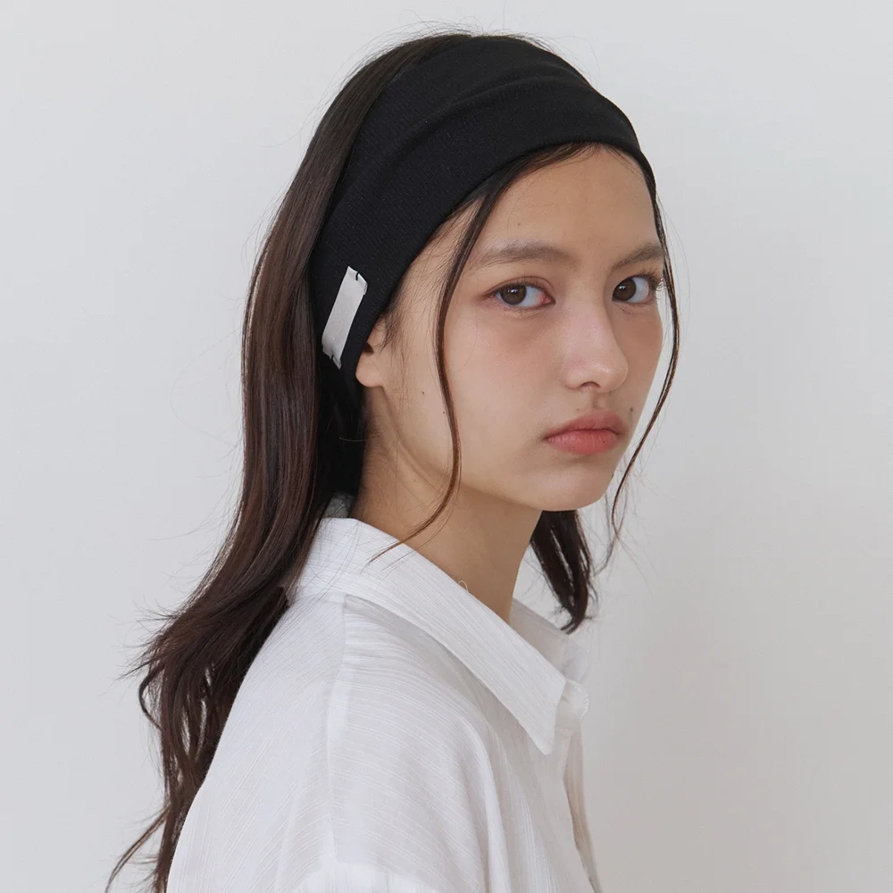soft glow twist band - black