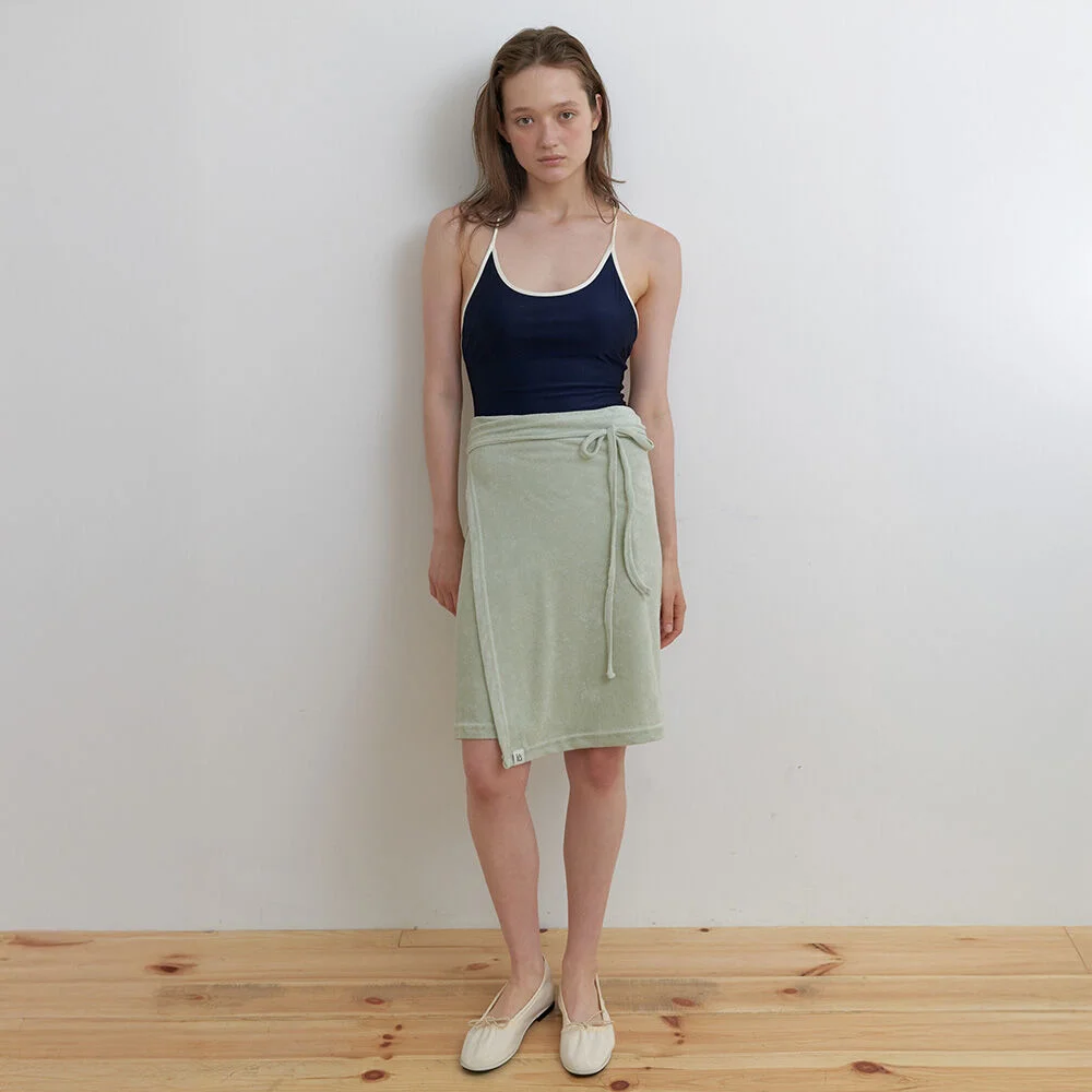 Terry wrap skirt Mint