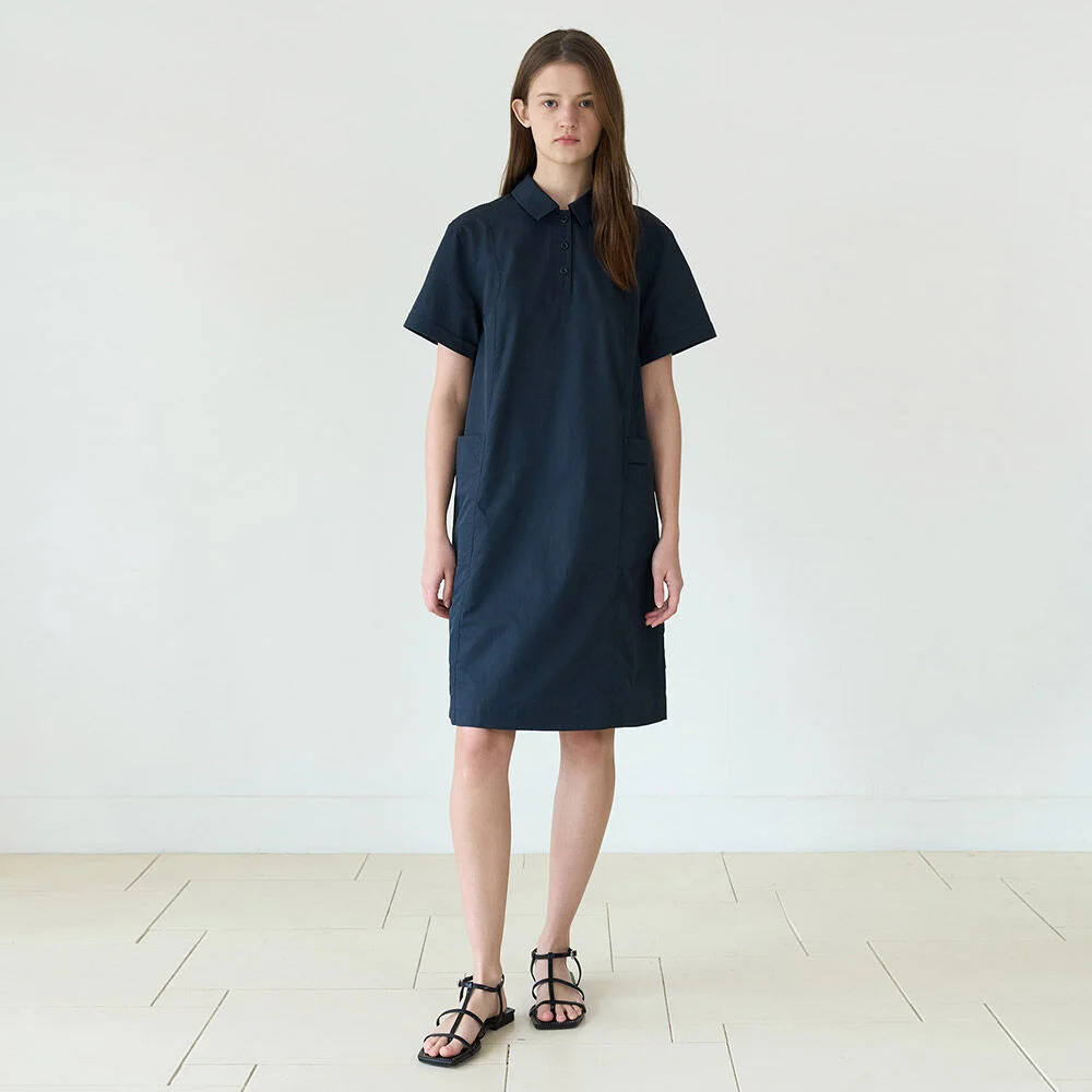 女裝 日常 輕鬆 連衣裙 Navy