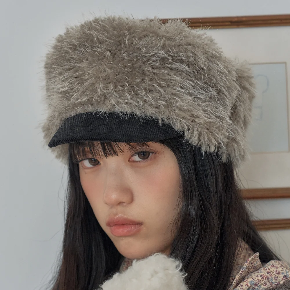 DRAPE FUR MARGOT HAT IN BLACK