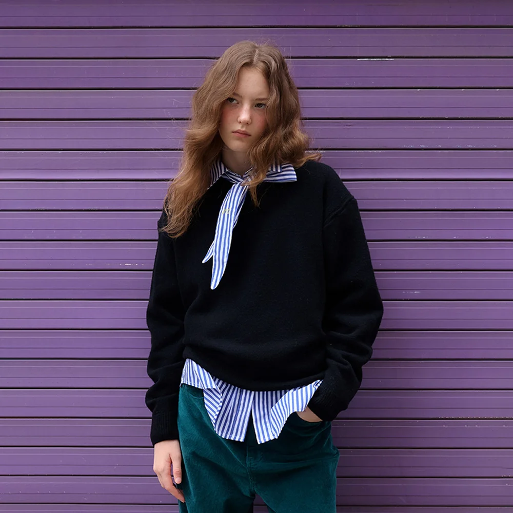 Troyes 綁帶 條紋 襯衫_Trois Shirt