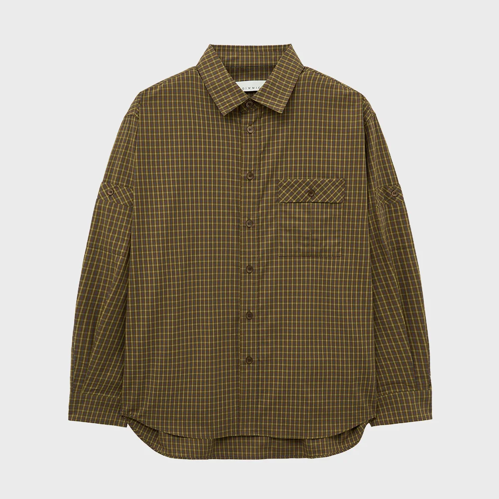 MULTI GINGHAM CHECK SHIRT (KHAKI)