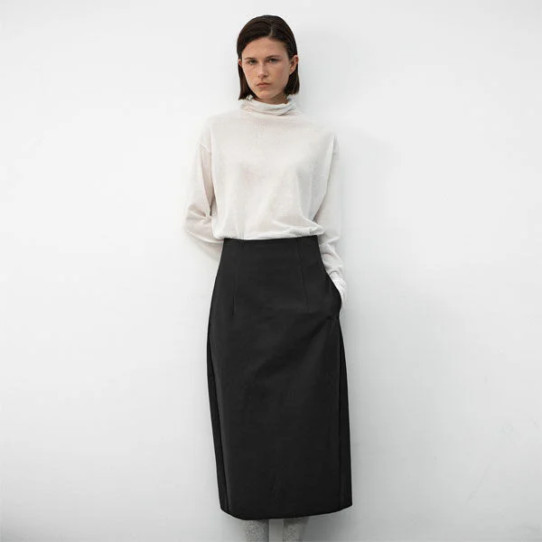 OVAL CURVED LINE SKIRT(SK-5054)