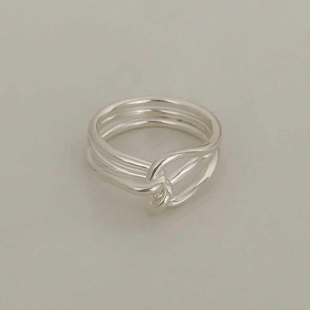 silver925 bold dune knot ring