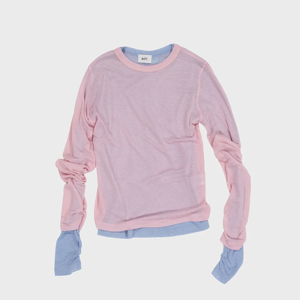 Basic Line Long Sleeves_ pink,blue