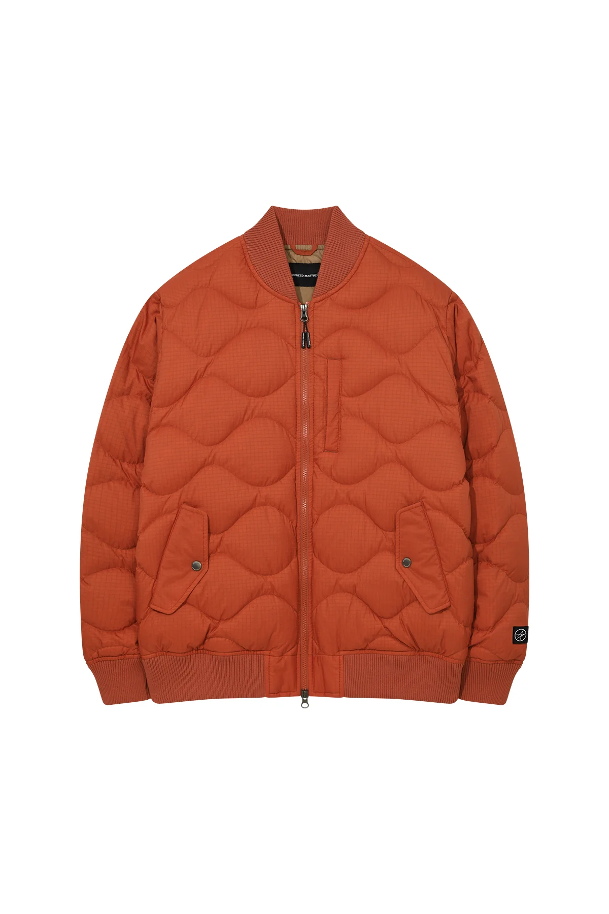 WAVE QUILTED BLOUSON JUMPER (ORANGE)