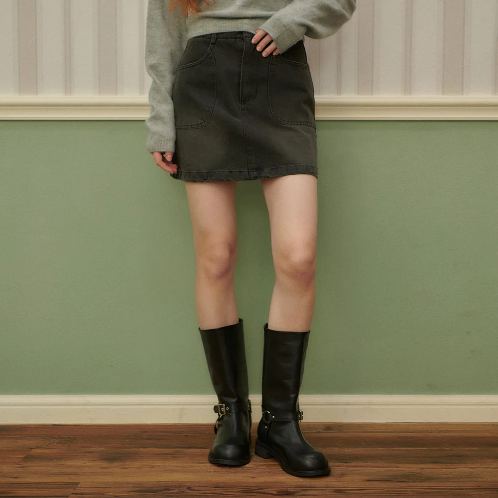 Rain Denim Mini Skirt