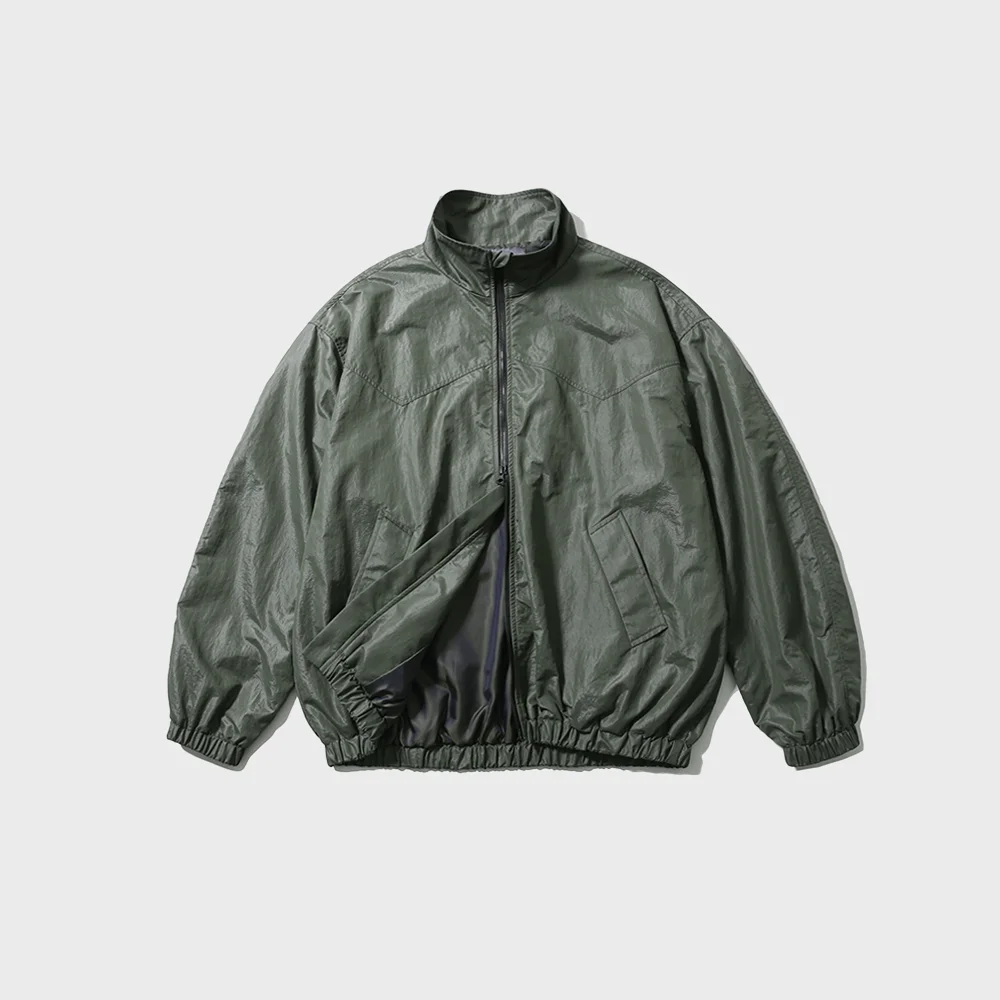 WESTERN HIGH NECK BLOUSON (OLIVE GROSSY)