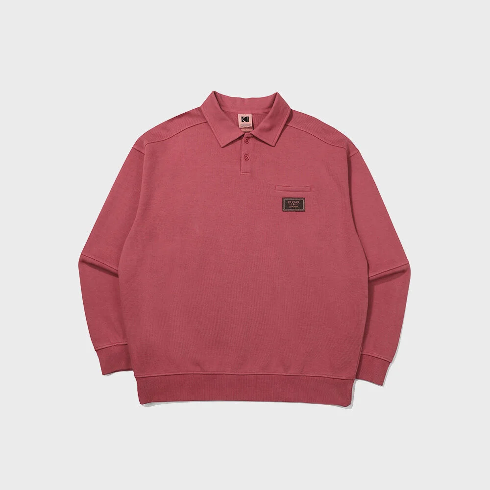 Cinecodak 微寬鬆版型 Pigment 染色 衣領 衛衣 RED