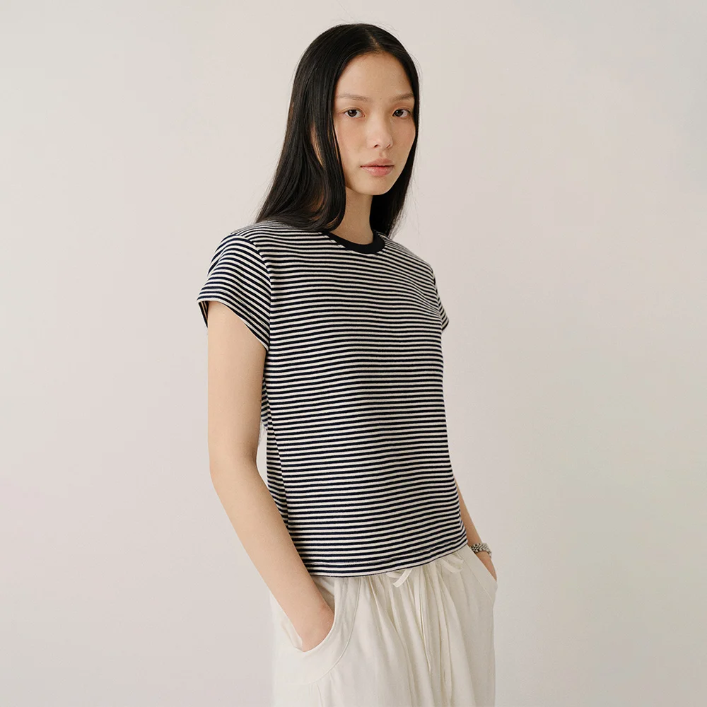 LOTTY T-SHIRTS (STRIPE NAVY)