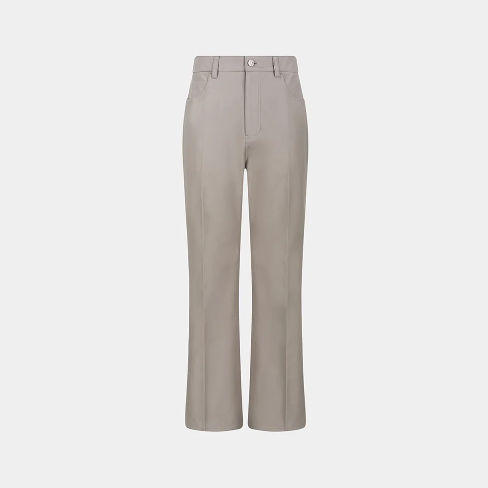 TRUCKER FLARED PANTS - SEPIA