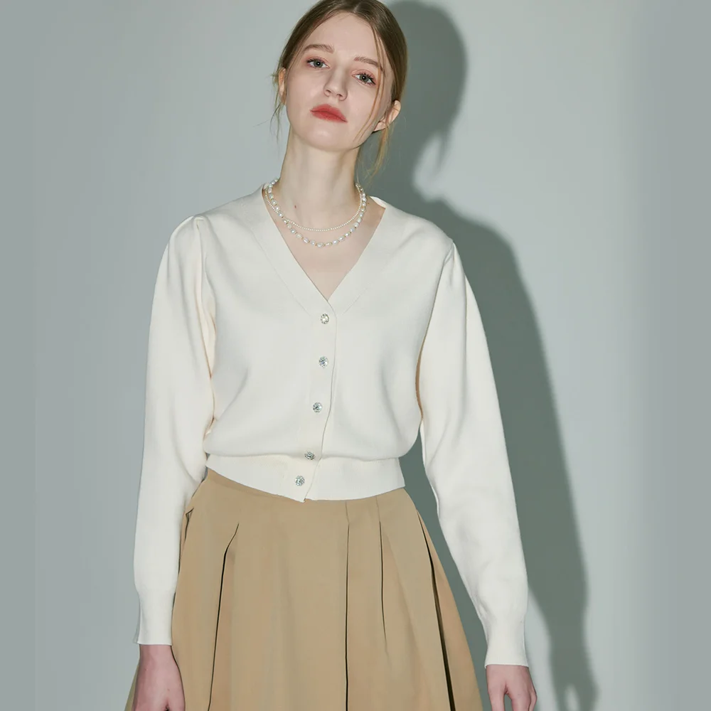 Lautre de min shine Ivory knit cardigan