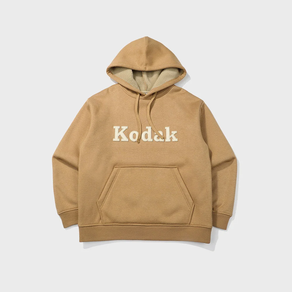 Brownie 微寬鬆版型 Light Warm 加絨 連帽衫 BEIGE