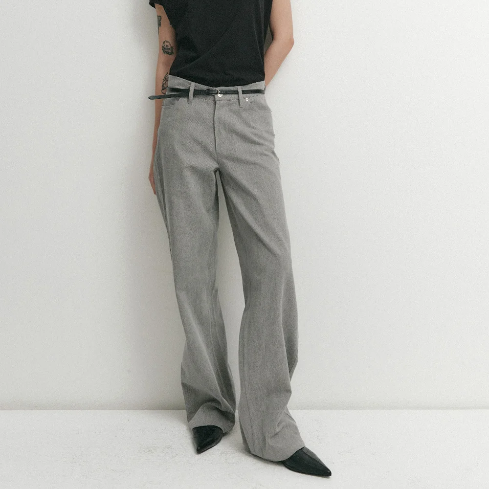MOSS STRAIGHT COTTON PANTS_GRAY