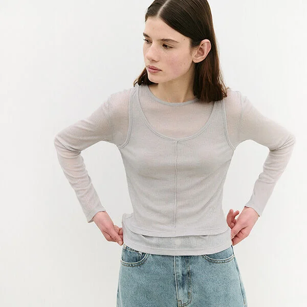 NUBASIC TENCEL T-SHIRT SET GRAY