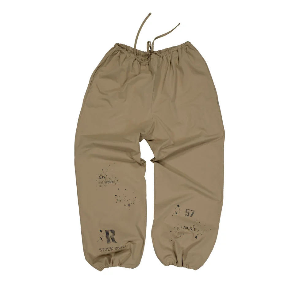 STOCK NO.777 DRAWSTRING PANTS-BEIGE