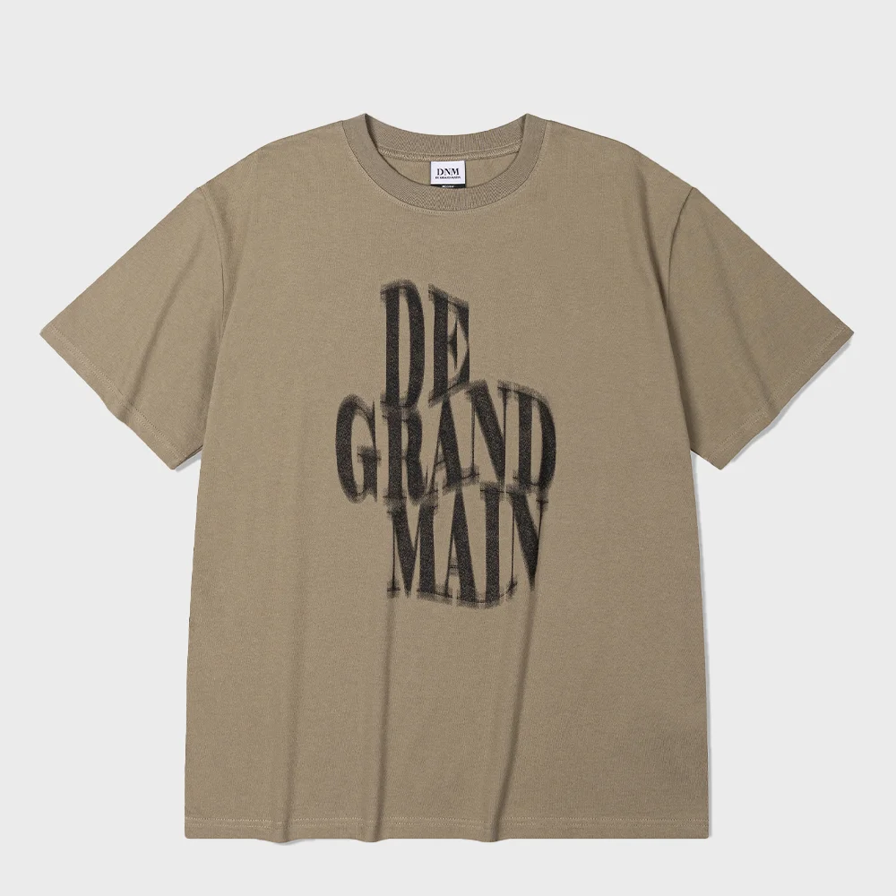 BLURRY LOGO TEE_KHAKI