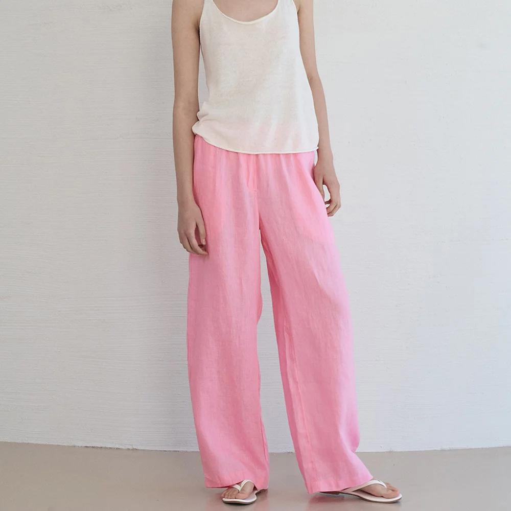 Linen Lounge Wide Pt_Pink