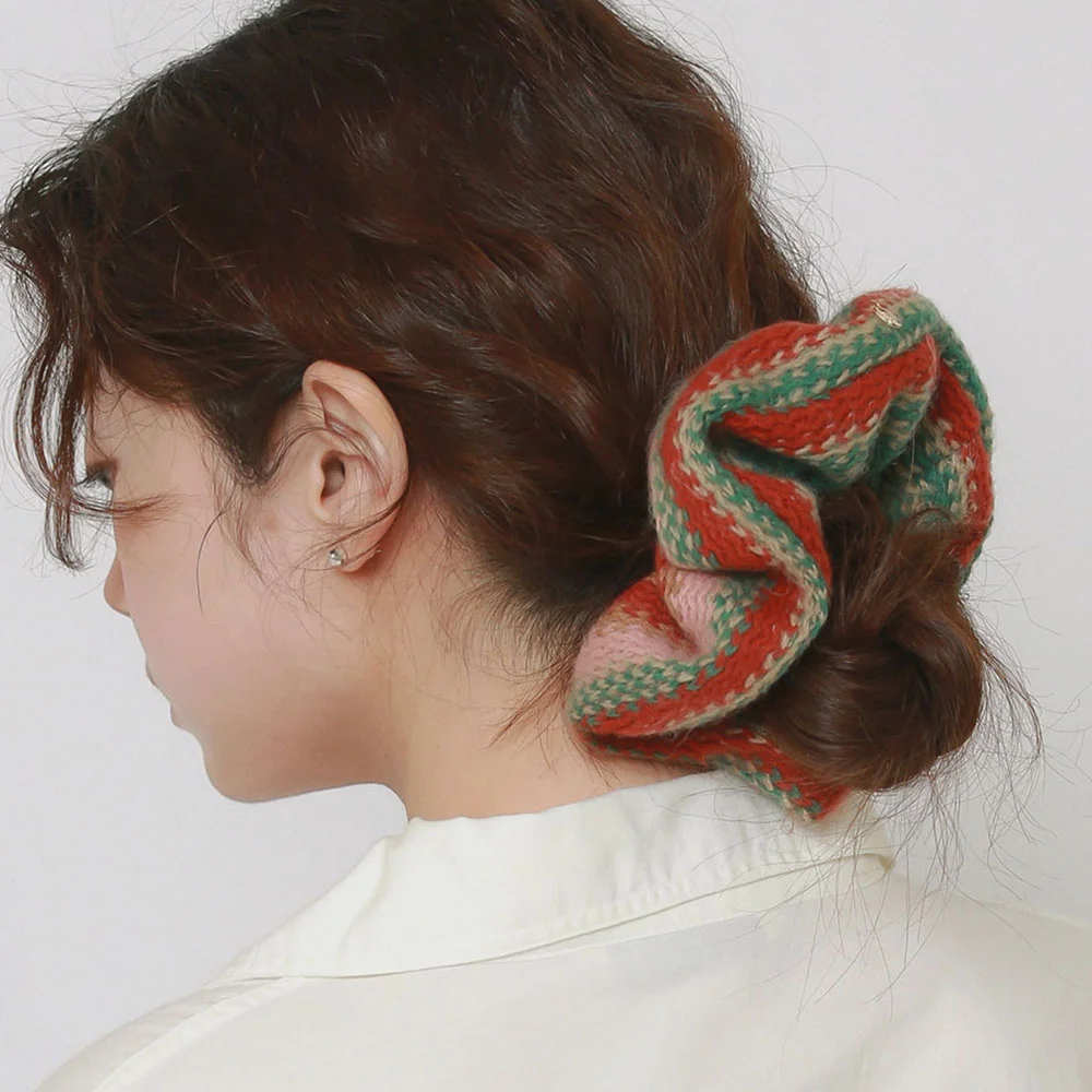 Rose Sage Knit Scrunchie