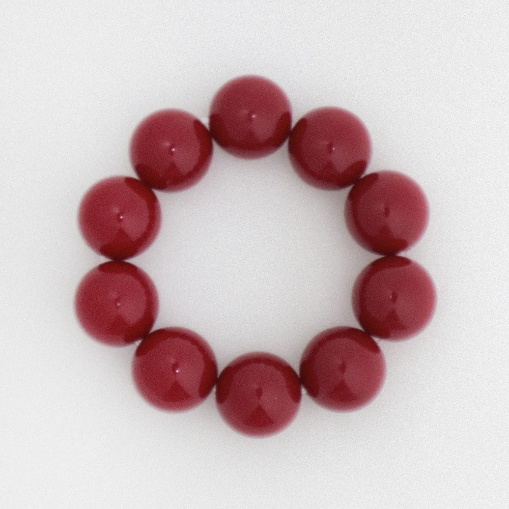 Orbit Bold Bracelet_deep red
