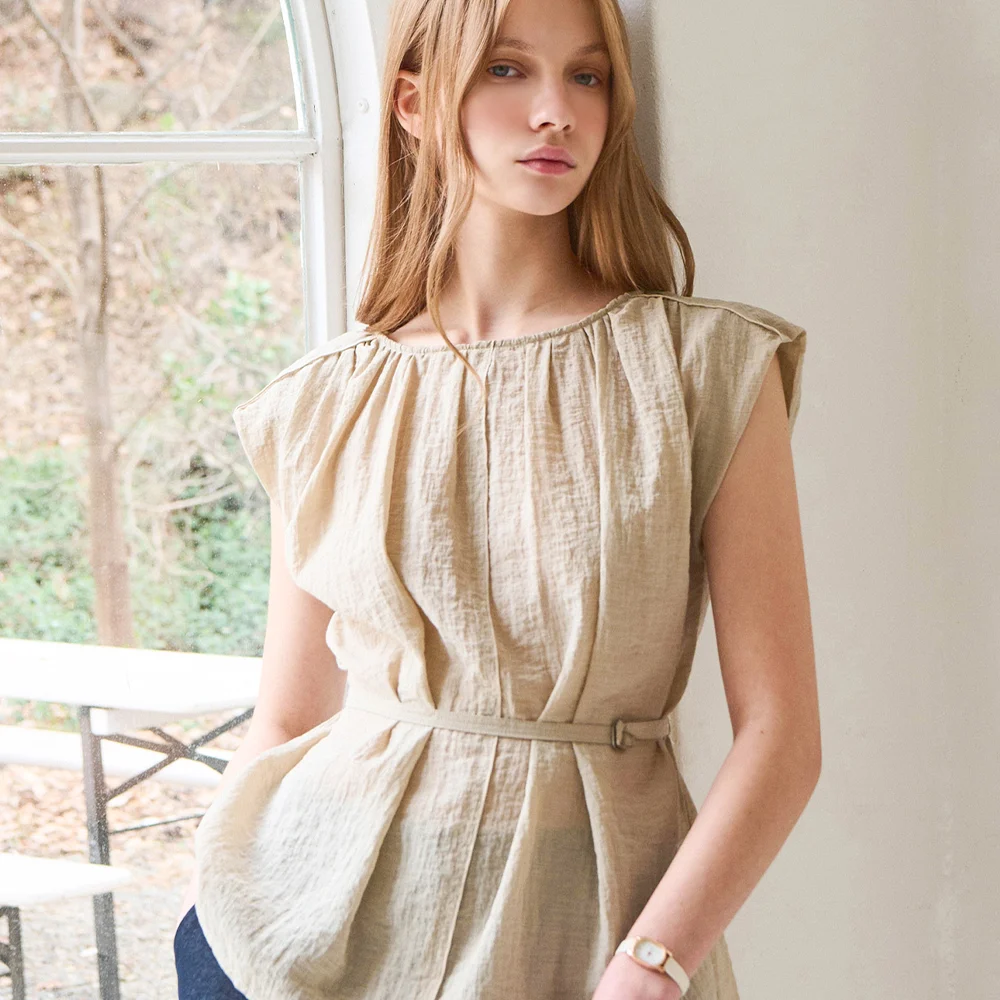 Muse shirring blouse_2 Colors
