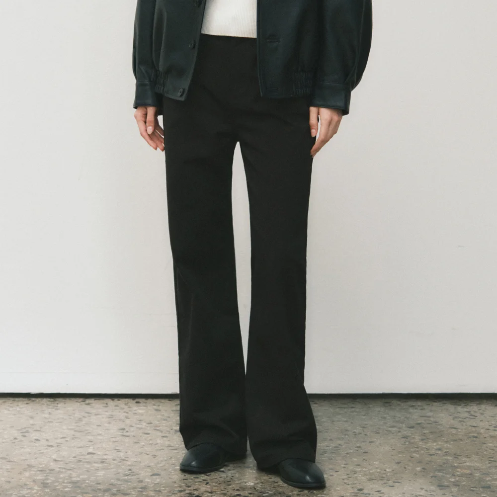 W/Classic Cotton Stitch Pants_BLACK(W25-PT27)