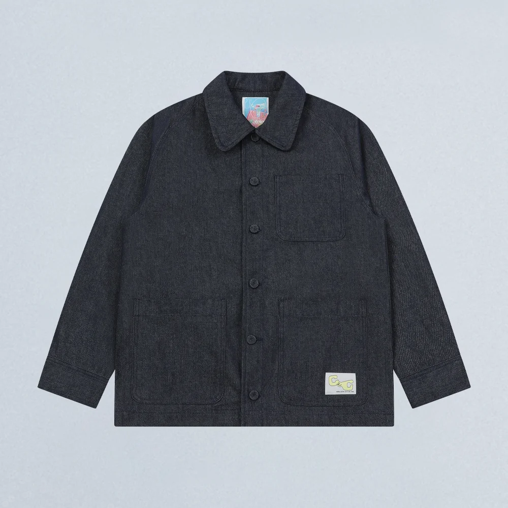 ROUND-COLLAR 6-BUTTON JACKET(DENIM)