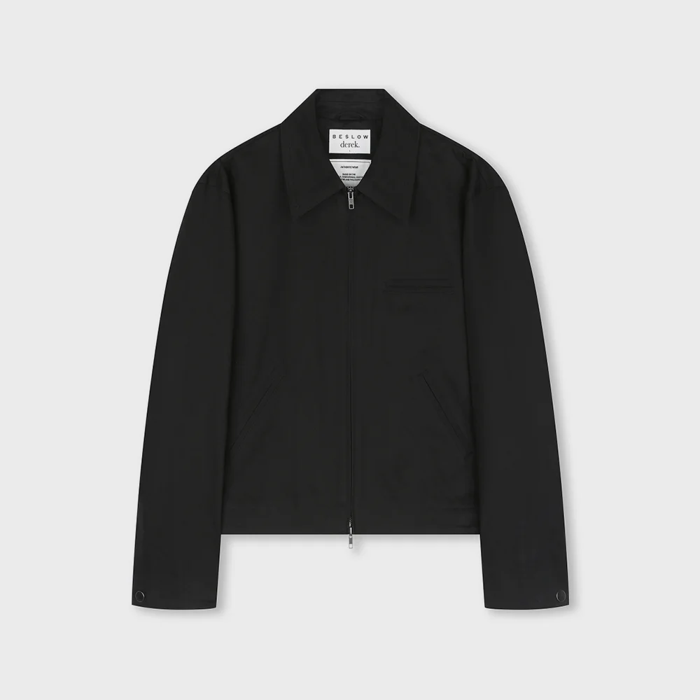 COTTON TWILL WORK JACKET BLACK