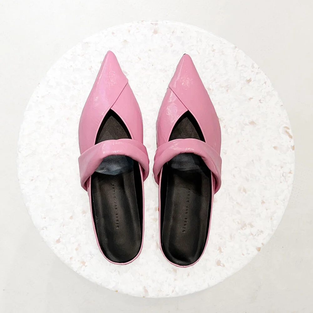 Anna Mules Leather Pink