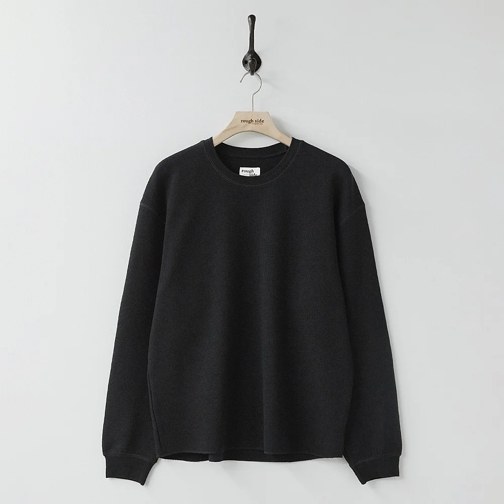Waffle Long Sleeve Ash Black