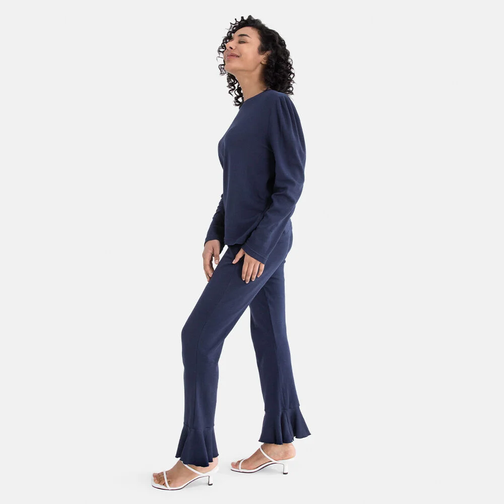 Soho Modal Puff Lounge Set Navy Soho 莫代爾 泡泡 家居套裝 海軍藍