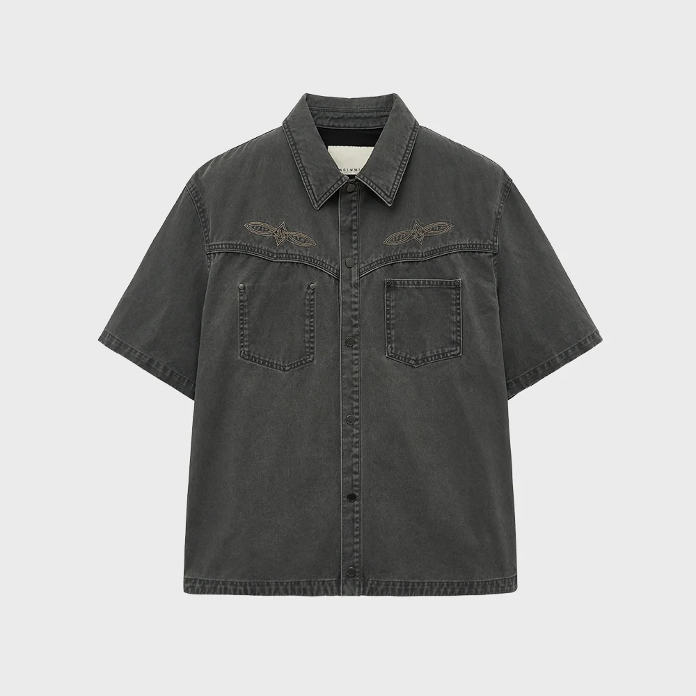 WESTERN SHORT SLEEVE SHIRT (CHARCOAL)