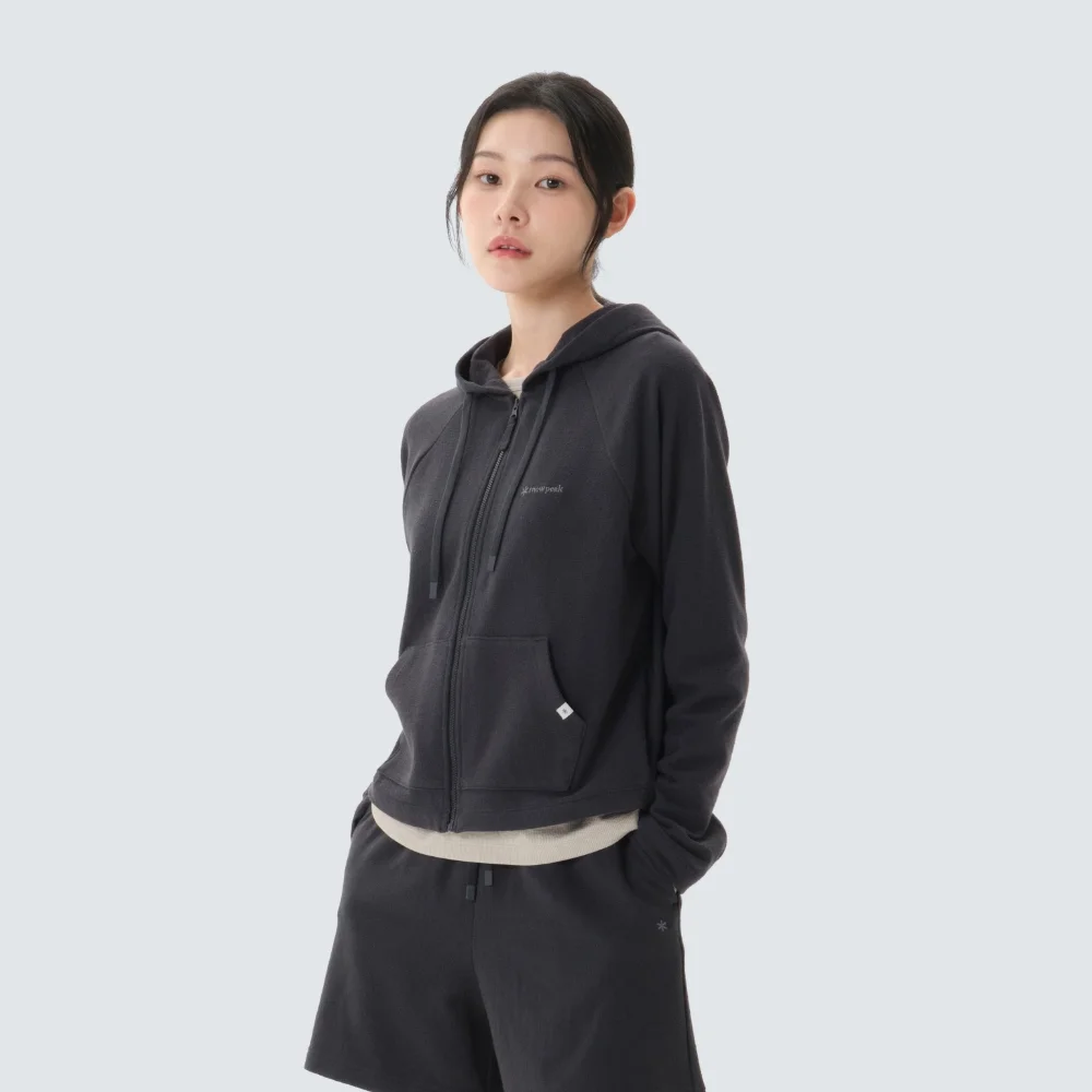 毛圈布 女裝 連帽衫 拉鏈 Charcoal (S26SWFFJ35)