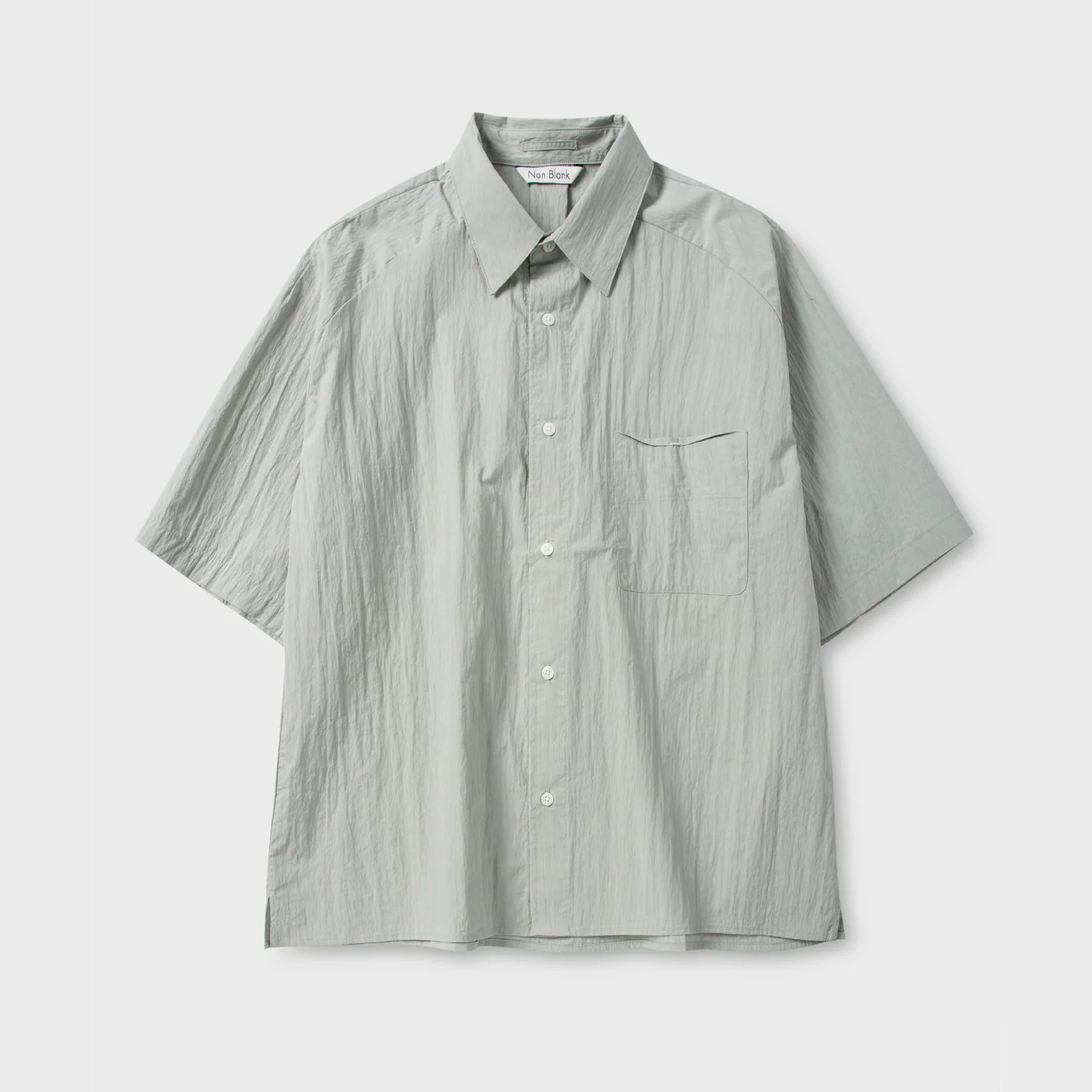 自然 皺褶 半 衣袖 襯衫 Ⅱ_MINT / NE-SR015007-20