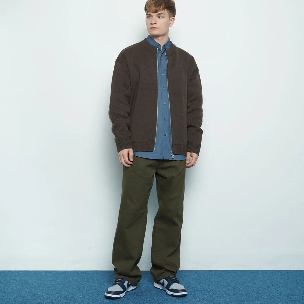M508 gly cotton wide pants khaki