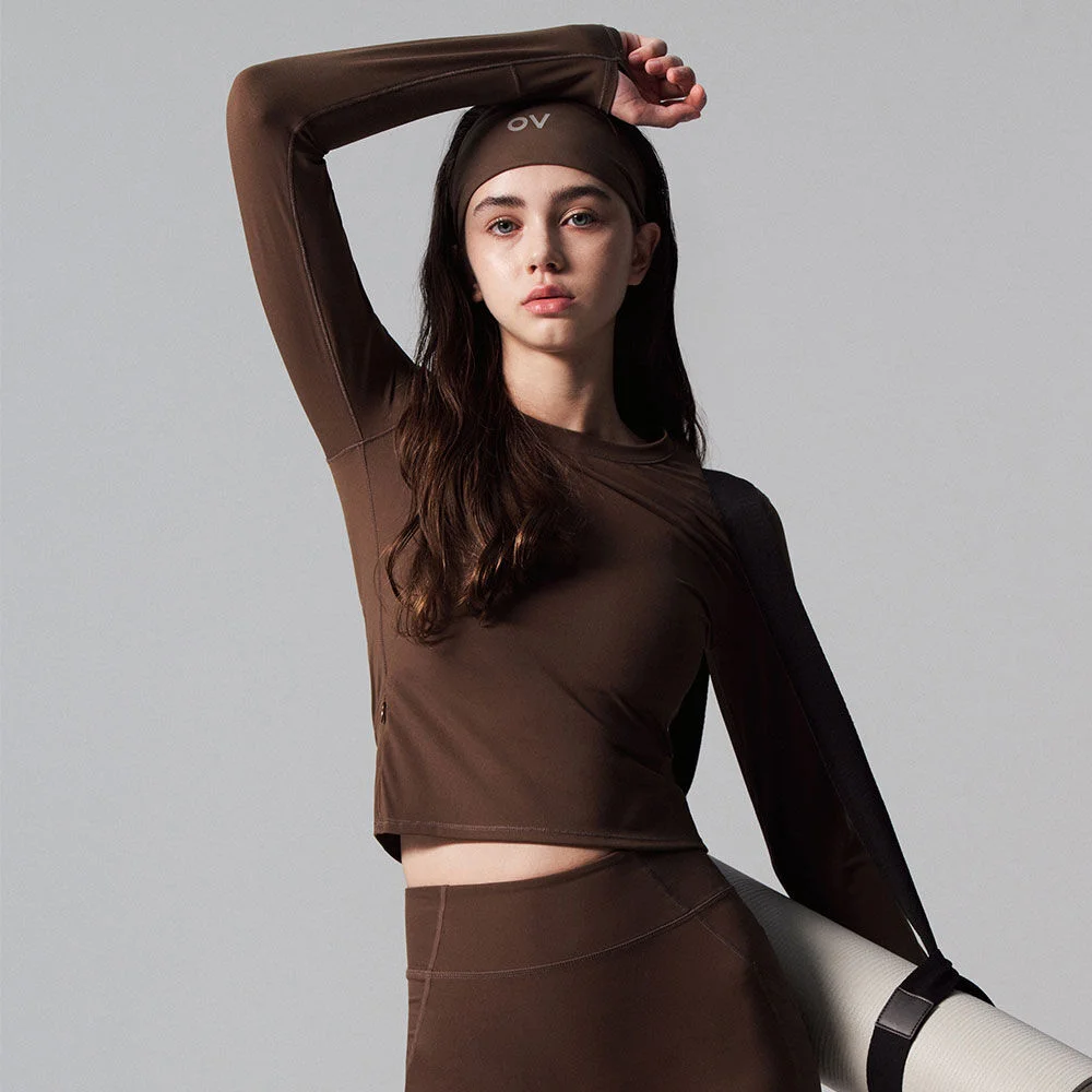 (W)Technol-OV SOFT FLEX LONG SLEEVE TEE (BROWN)