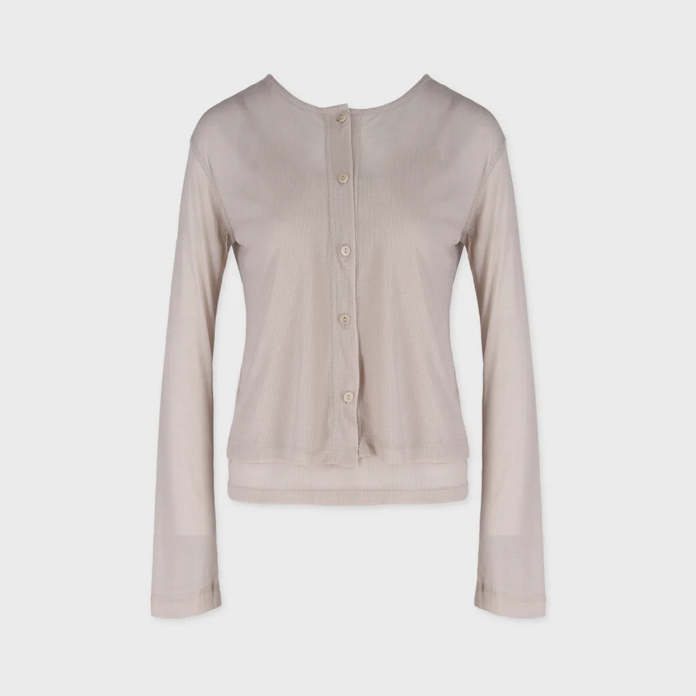 Tencel Cardigan Set (Beige)