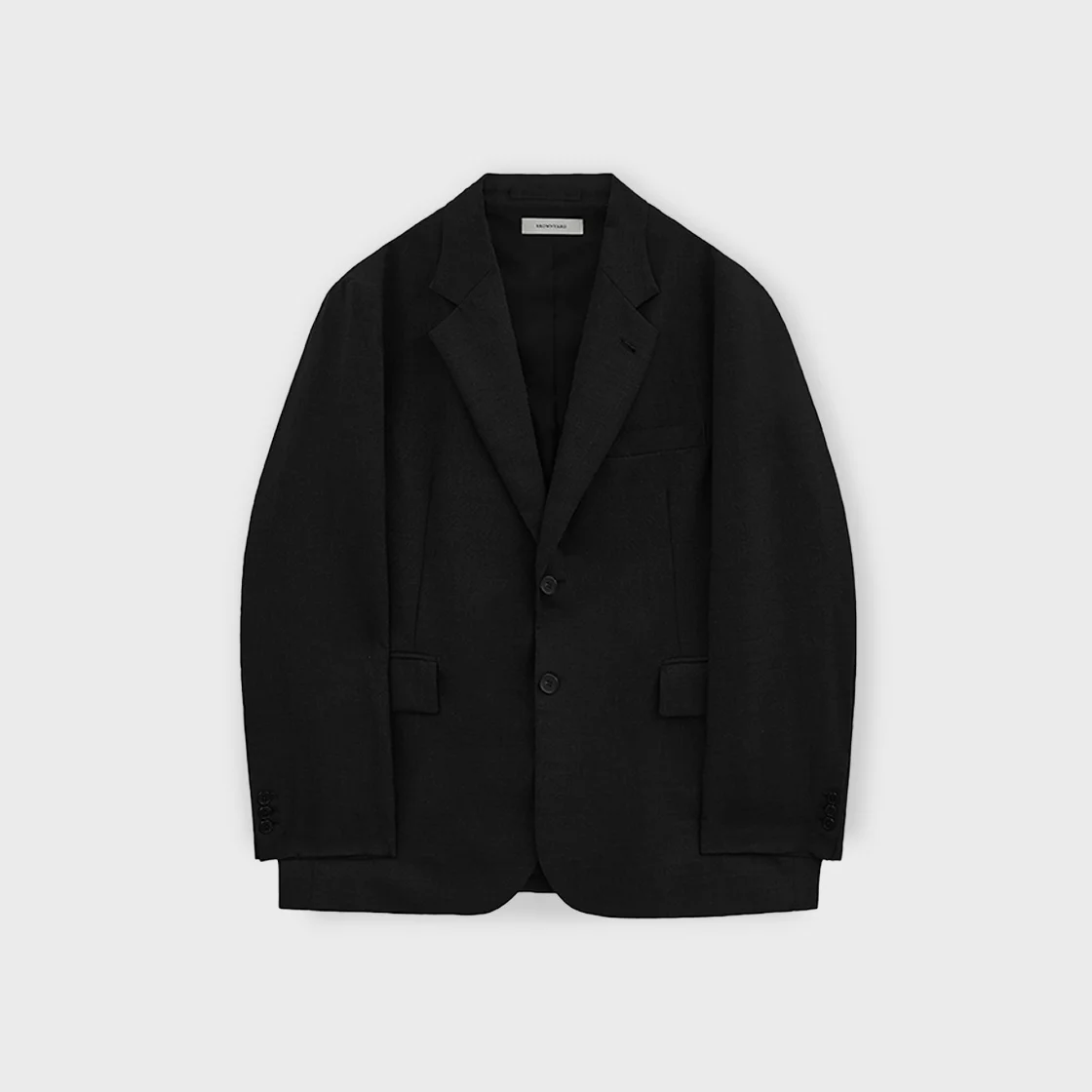 Wool Single Jacket, Black