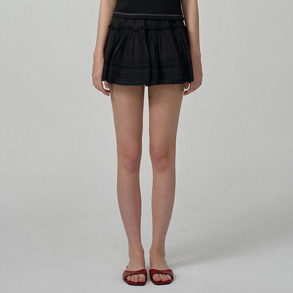 Simon Lace Ballon Skirt_Black