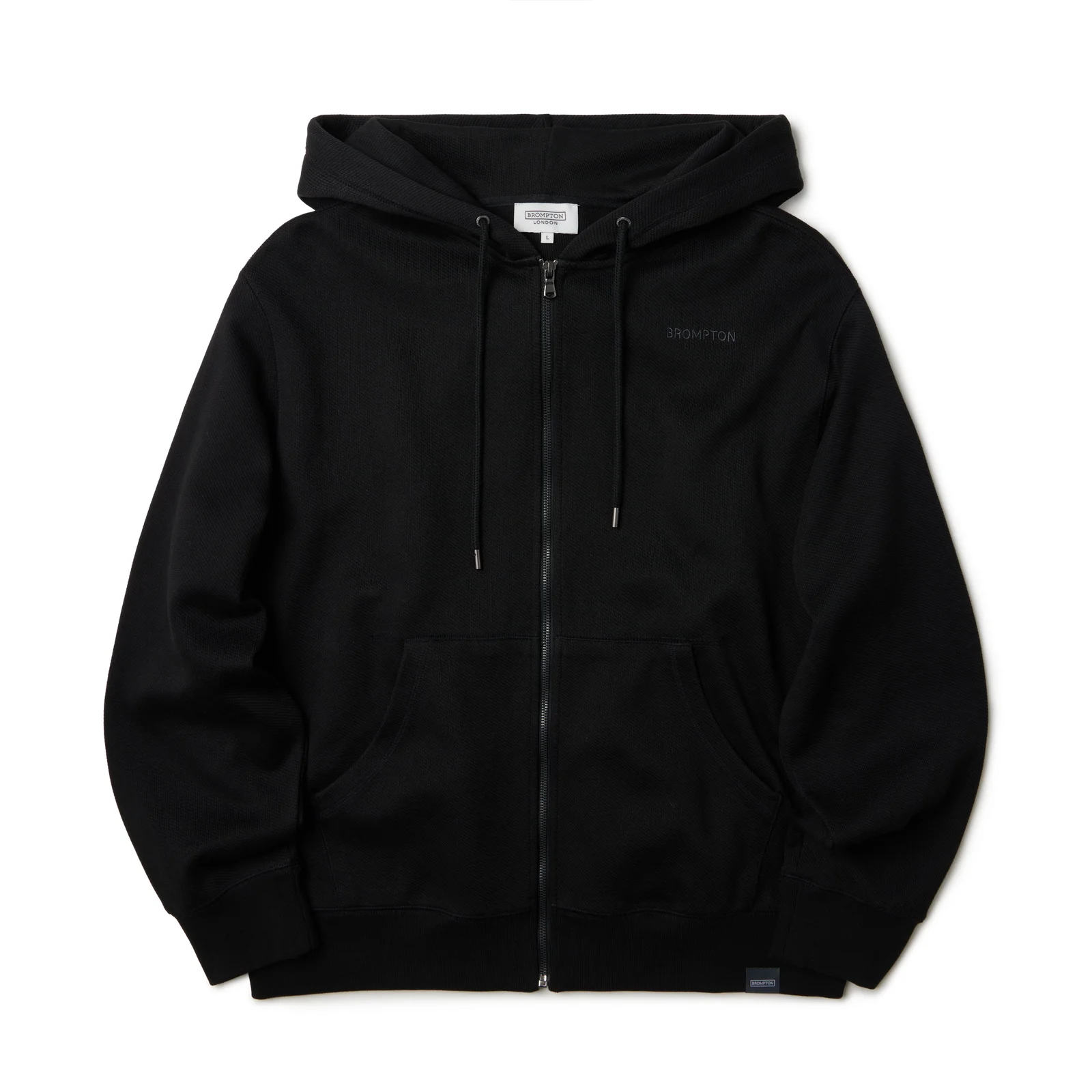 BASIC FULL ZIP HOODY - BLACK (P233UFT237)