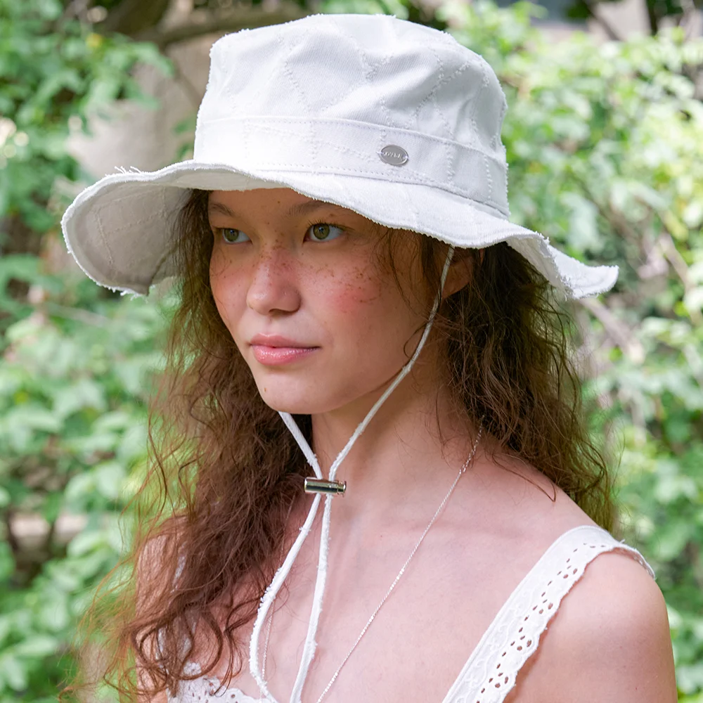 Diamond damage safari hat_white HA050