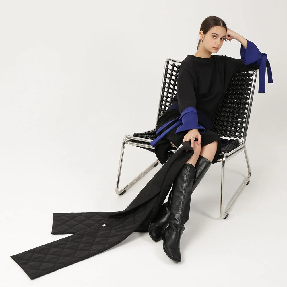 Color Sleeve Sweatshirt_Black
