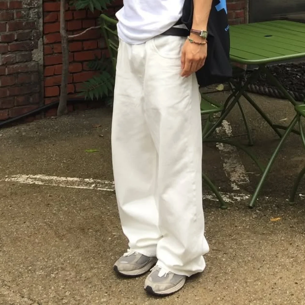 MEN ERA WIDE FIT DENIM PANTS - WHITE