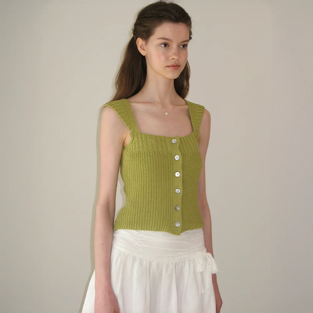 Sia Sleeveless Knit - Olive