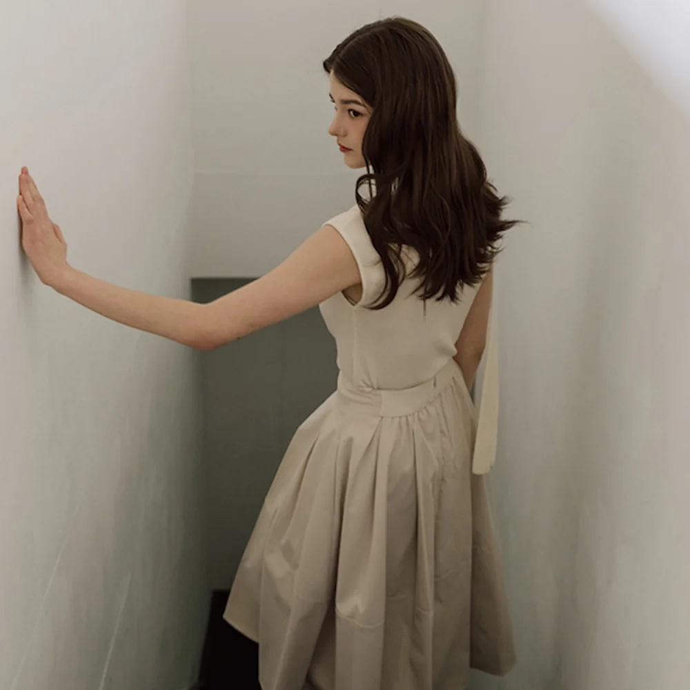 Lautre Elene Ivory Flared Skirt
