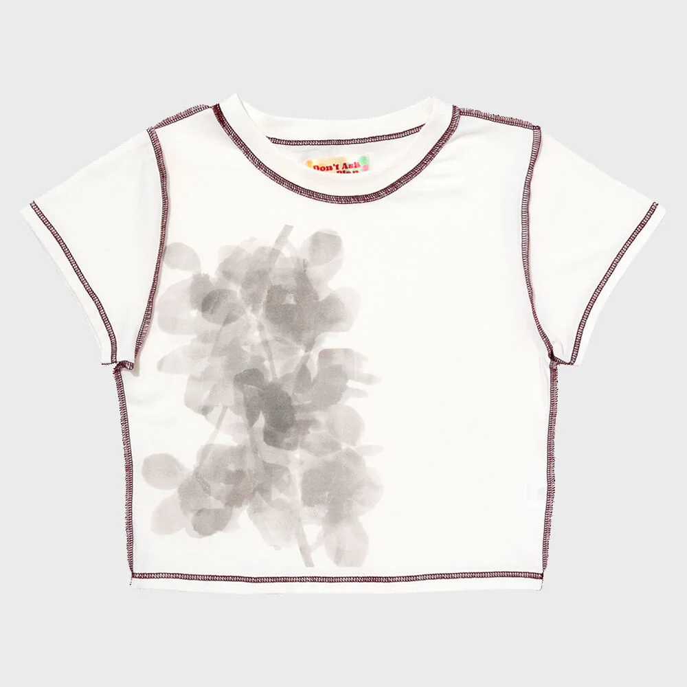 DAMP 'LEAF' STITCH CROP TOP
