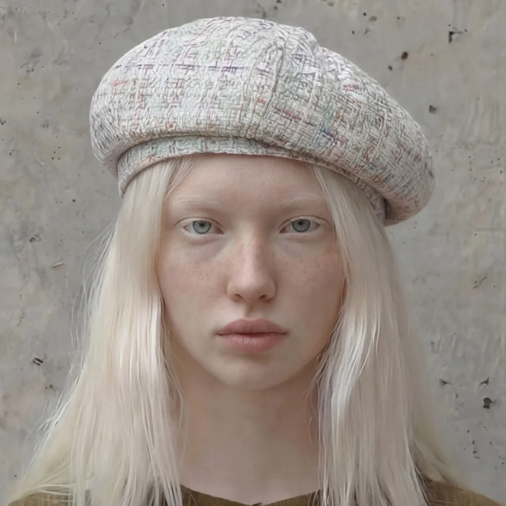 民族風 粗花呢 日常 休閒 女裝 貝雷帽 BREAD BERET / ETHNIC TWEED / RAINBOW