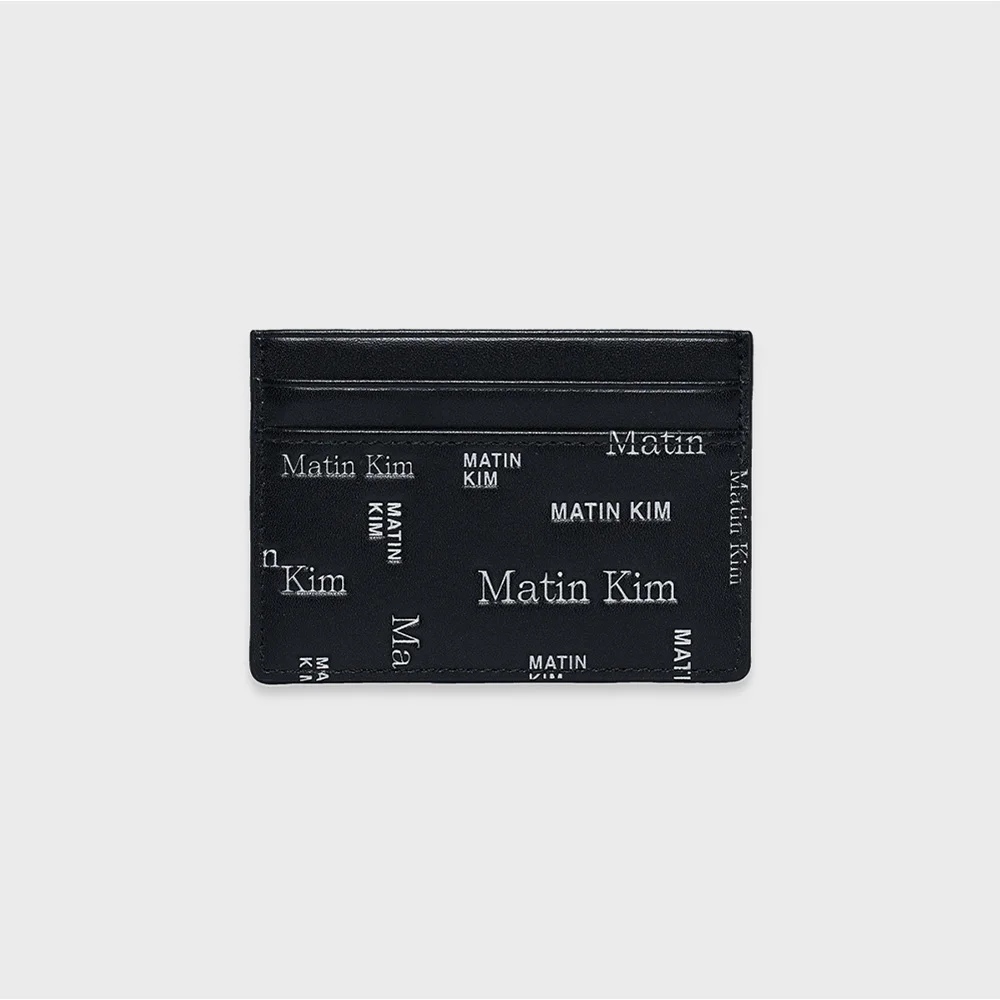 MATIN ALL-OVER LOGO CARD WALLET IN BLACK