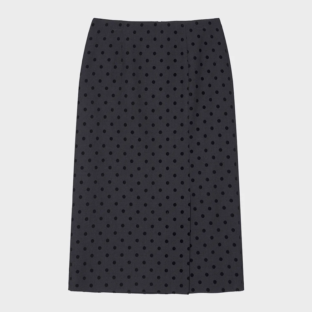 Dot Slit Detail Skirt VW6AS981_2color